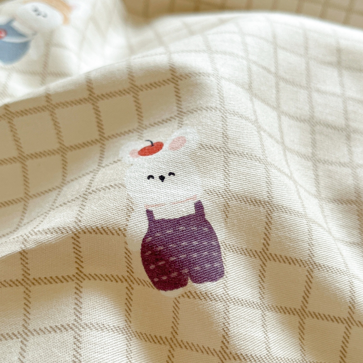 91家纺网 家纺一手货源 找家纺 柠馨 2026春夏新款13372全棉纯棉印花单被套 被套单件-芙拉系列 阳光兔叽