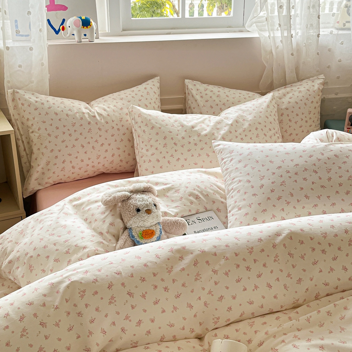 91家纺网 家纺一手货源 找家纺 柠馨 2026春夏新款13372全棉纯棉印花单被套 被套单件-芙拉系列 流萤