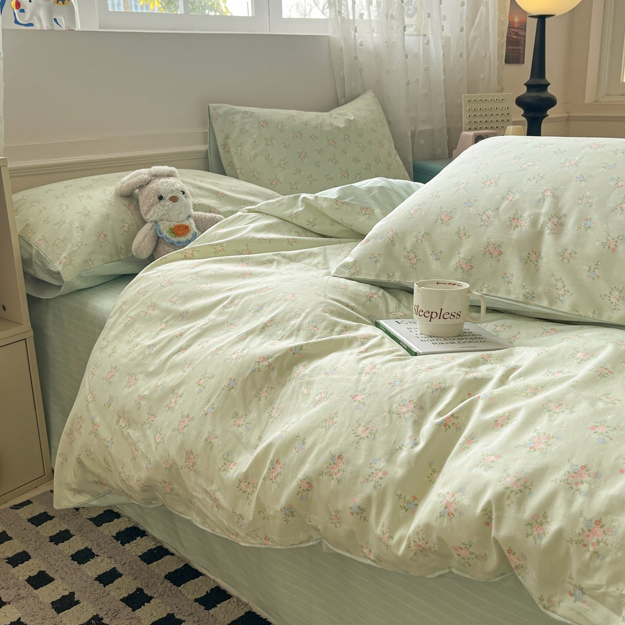 91家纺网 家纺一手货源 找家纺 柠馨 2026春夏新款13372全棉纯棉印花单被套 被套单件-芙拉系列 舒荷