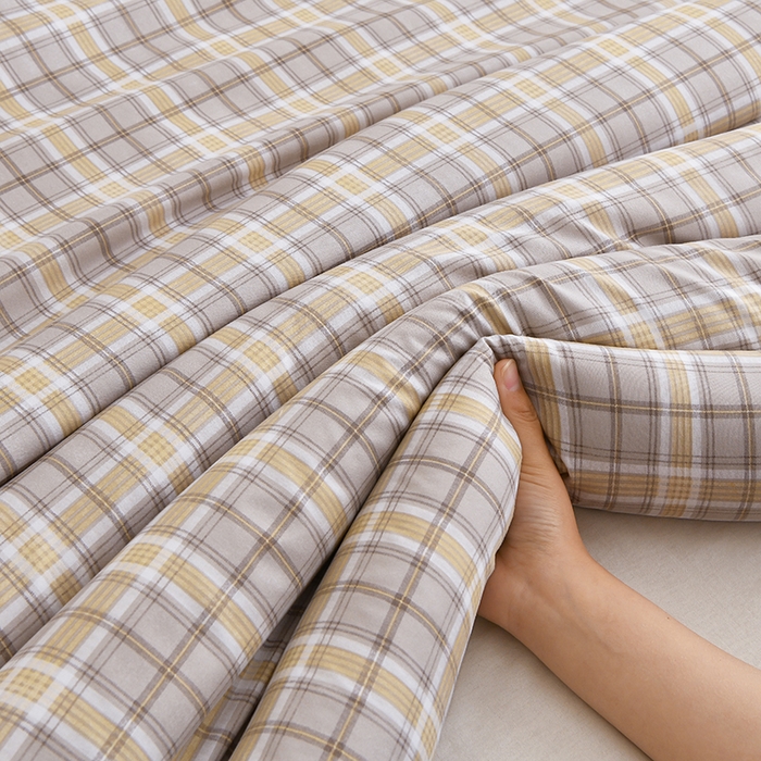 91家纺网 家纺一手货源 找家纺 织雅漫 2026新款可拆洗水洗棉单被套被套单件 暖黄