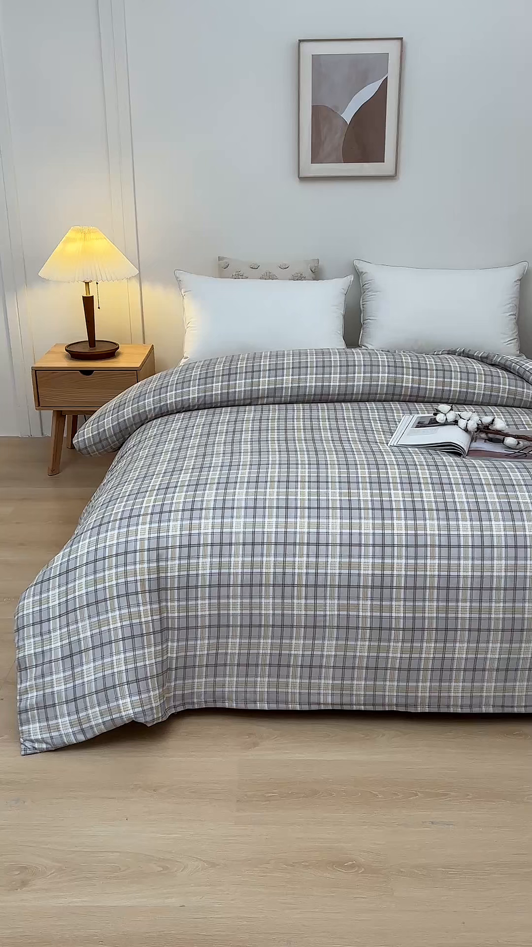 91家纺网 家纺一手货源 找家纺 织雅漫 2026新款可拆洗水洗棉单被套被套单件 暖黄