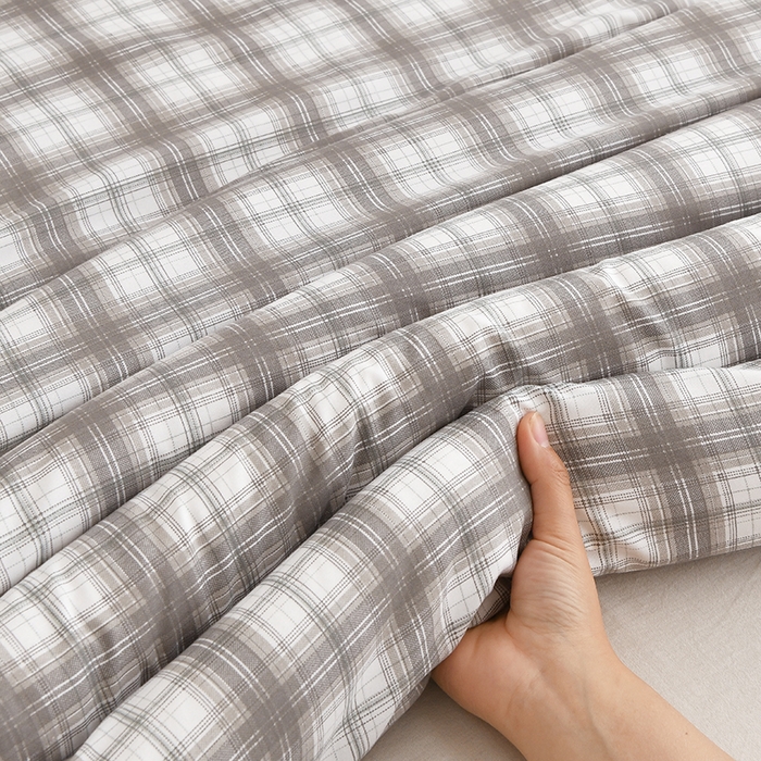 91家纺网 家纺一手货源 找家纺 织雅漫 2026新款可拆洗水洗棉单被套被套单件 浅灰