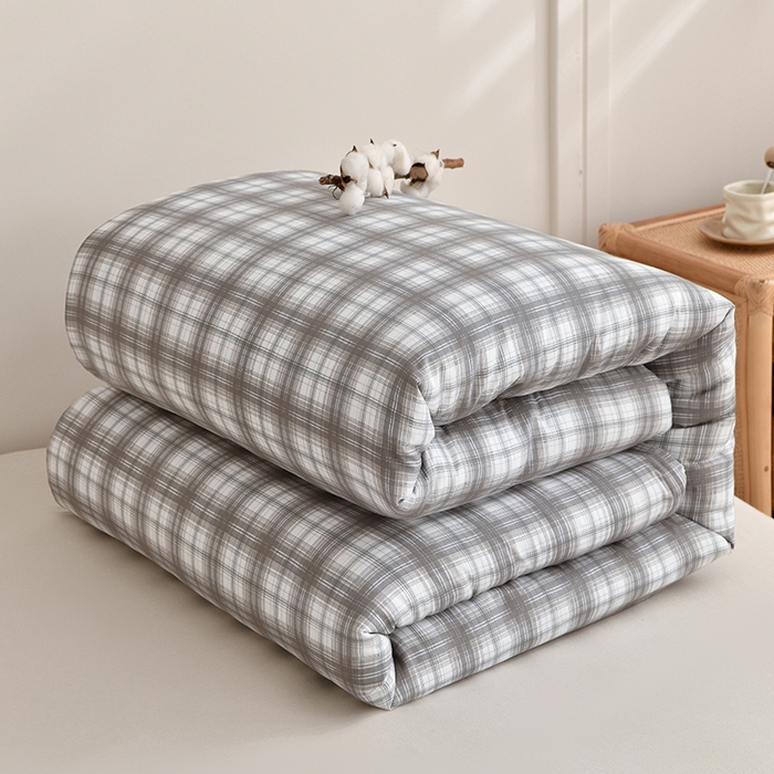 91家纺网 家纺一手货源 找家纺 织雅漫 2026新款可拆洗水洗棉单被套被套单件 浅灰