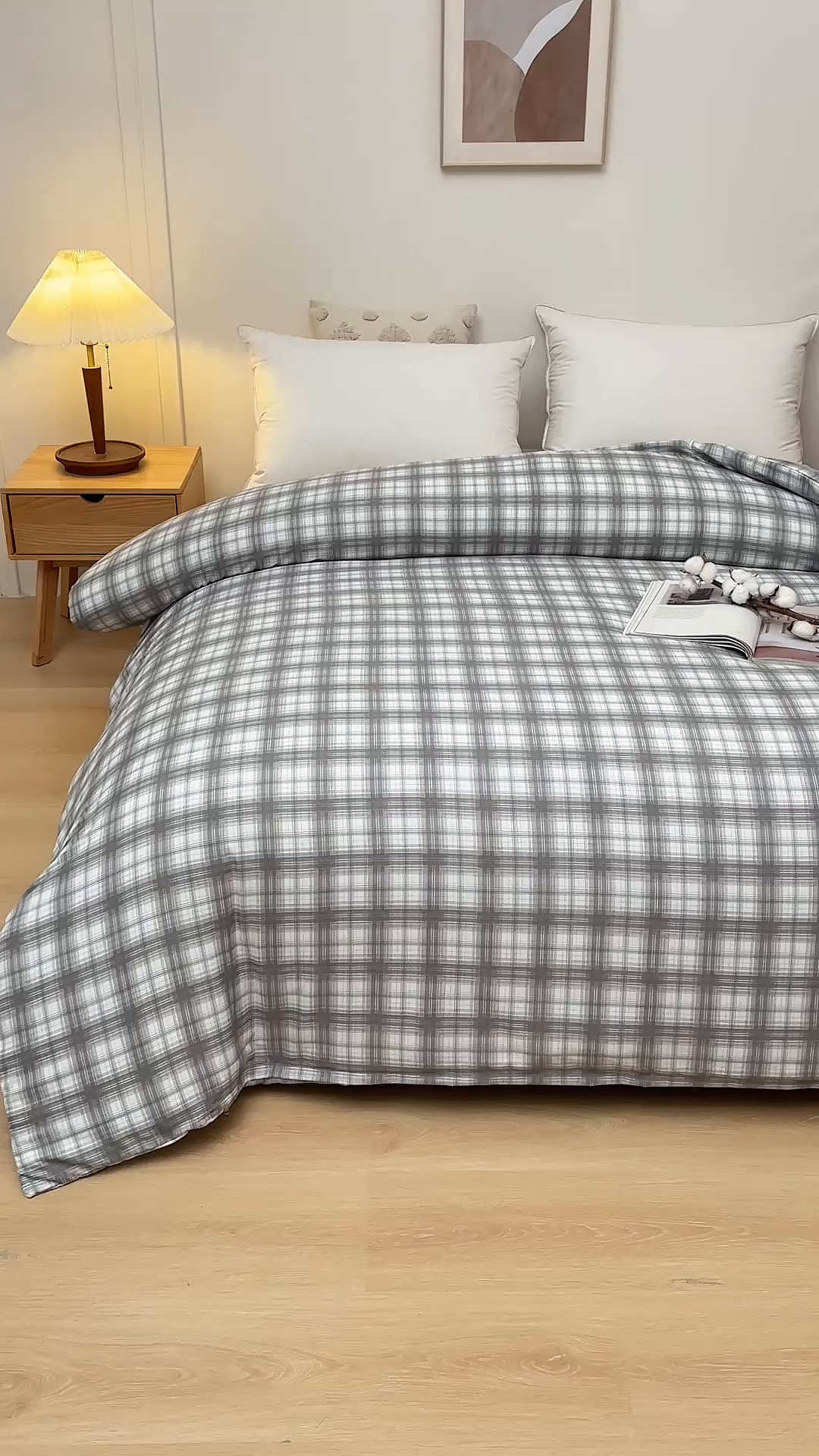 91家纺网 家纺一手货源 找家纺 织雅漫 2026新款可拆洗水洗棉单被套被套单件 浅灰