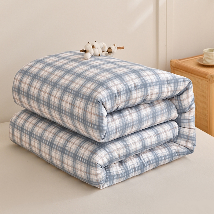 91家纺网 家纺一手货源 找家纺 织雅漫 2026新款可拆洗水洗棉单被套被套单件 浅蓝