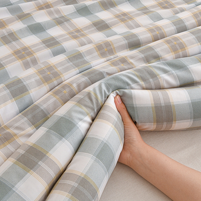 91家纺网 家纺一手货源 找家纺 织雅漫 2026新款可拆洗水洗棉单被套被套单件 青灰