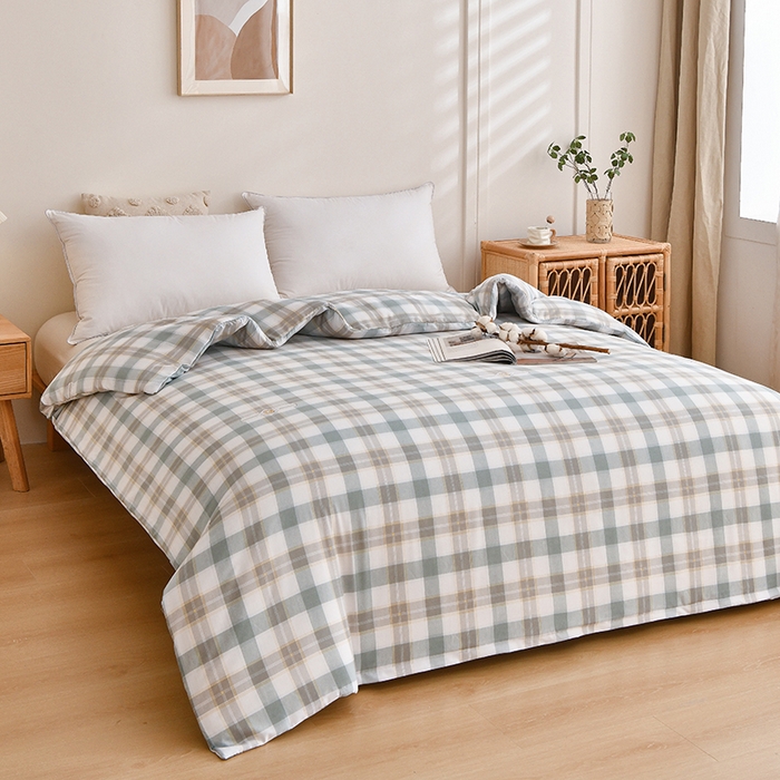 91家纺网 家纺一手货源 找家纺 织雅漫 2026新款可拆洗水洗棉单被套被套单件 青灰