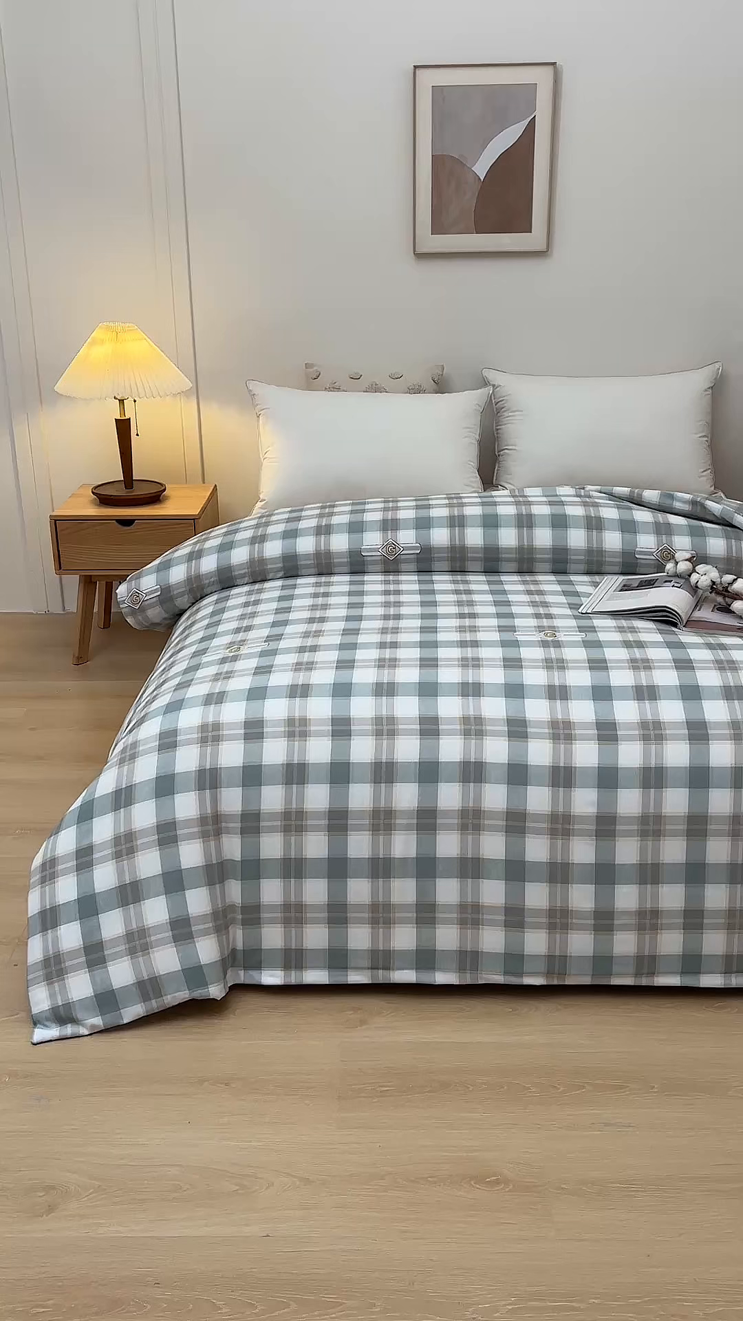 91家纺网 家纺一手货源 找家纺 织雅漫 2026新款可拆洗水洗棉单被套被套单件 青灰