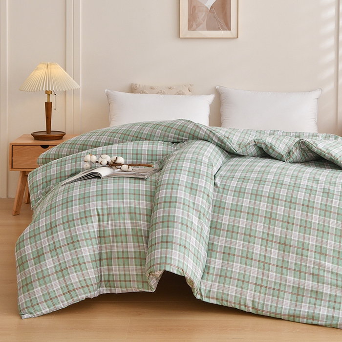 91家纺网 家纺一手货源 找家纺 织雅漫 2026新款可拆洗水洗棉单被套被套单件 新绿