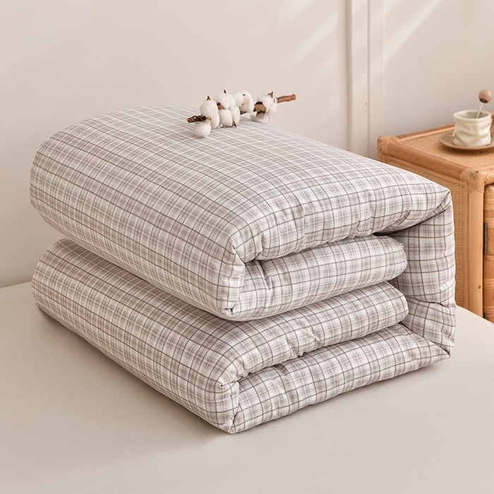 91家纺网 家纺一手货源 找家纺 织雅漫 2026新款可拆洗水洗棉单被套被套单件 知夏-灰