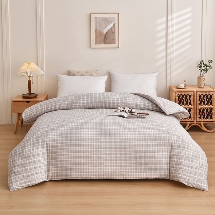 91家纺网 家纺一手货源 找家纺 织雅漫 2026新款可拆洗水洗棉单被套被套单件 知夏-灰