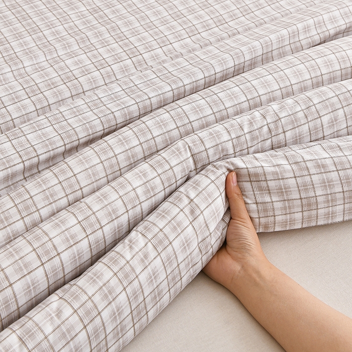 91家纺网 家纺一手货源 找家纺 织雅漫 2026新款可拆洗水洗棉单被套被套单件 知夏-灰