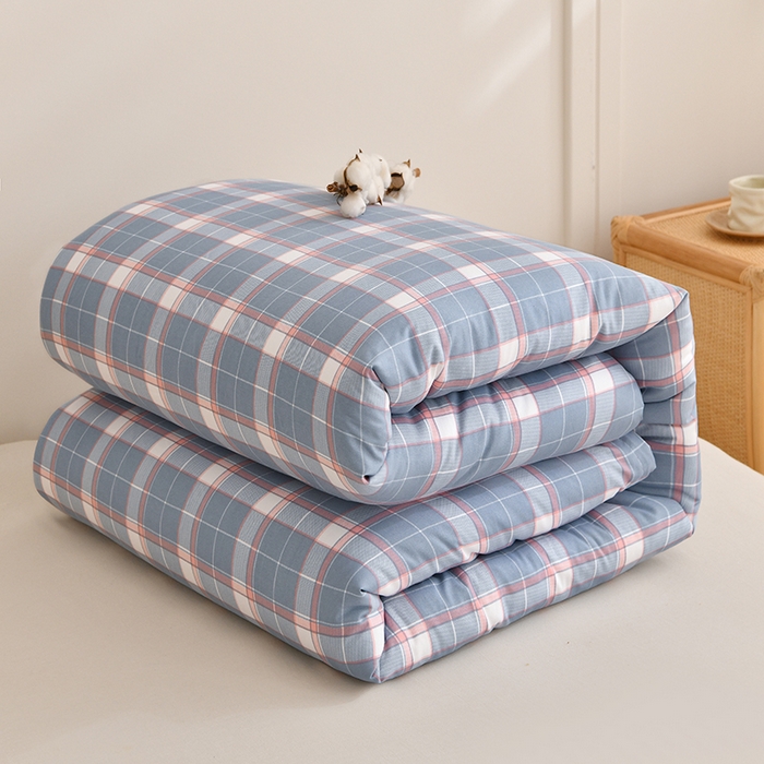 91家纺网 家纺一手货源 找家纺 织雅漫 2026新款可拆洗水洗棉单被套被套单件 知夏-蓝