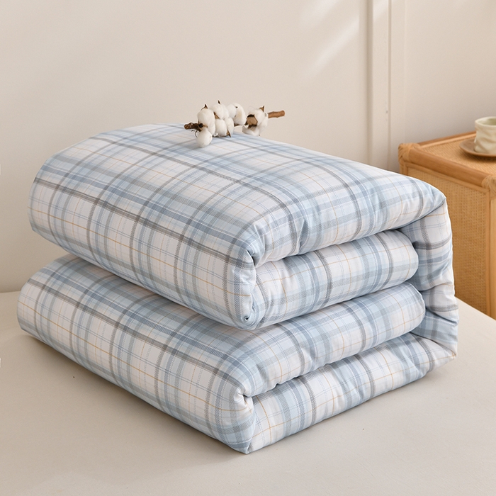 91家纺网 家纺一手货源 找家纺 织雅漫 2026新款可拆洗水洗棉单被套被套单件 知夏-天蓝