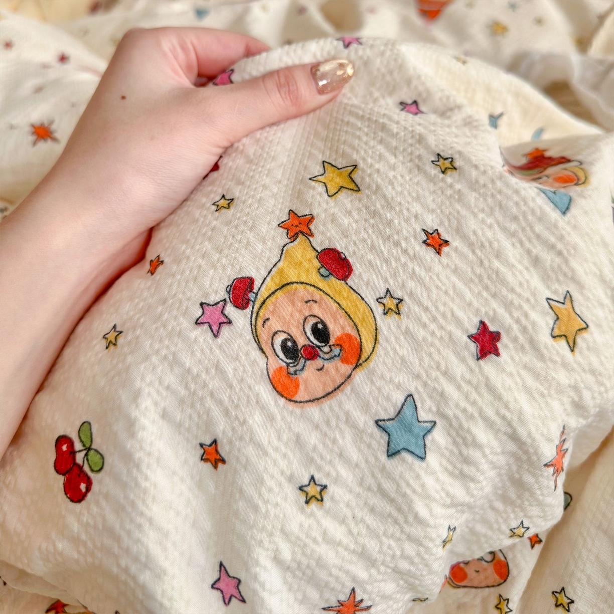 91家纺网 家纺一手货源 找家纺 （总）优选 2026新款110g小清新高克重高品质直播热卖款A类泡芙棉双层纱四件套