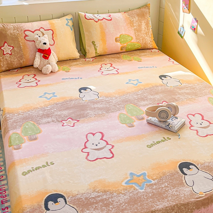 91家纺网 家纺一手货源 找家纺 （总）瑞莱 2026新款纯棉全棉单品印花卡通床单枕套系列