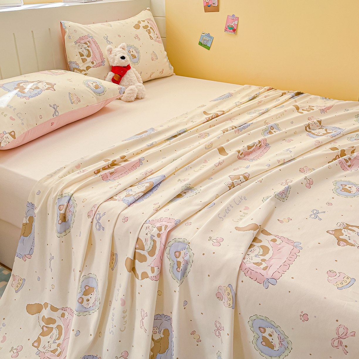 91家纺网 家纺一手货源 找家纺 （总）瑞莱 2026新款纯棉全棉单品印花卡通床单枕套系列