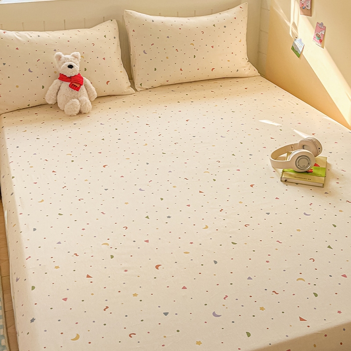 瑞莱 2026新款纯棉全棉单品印花卡通床单枕套系列 繁星点点