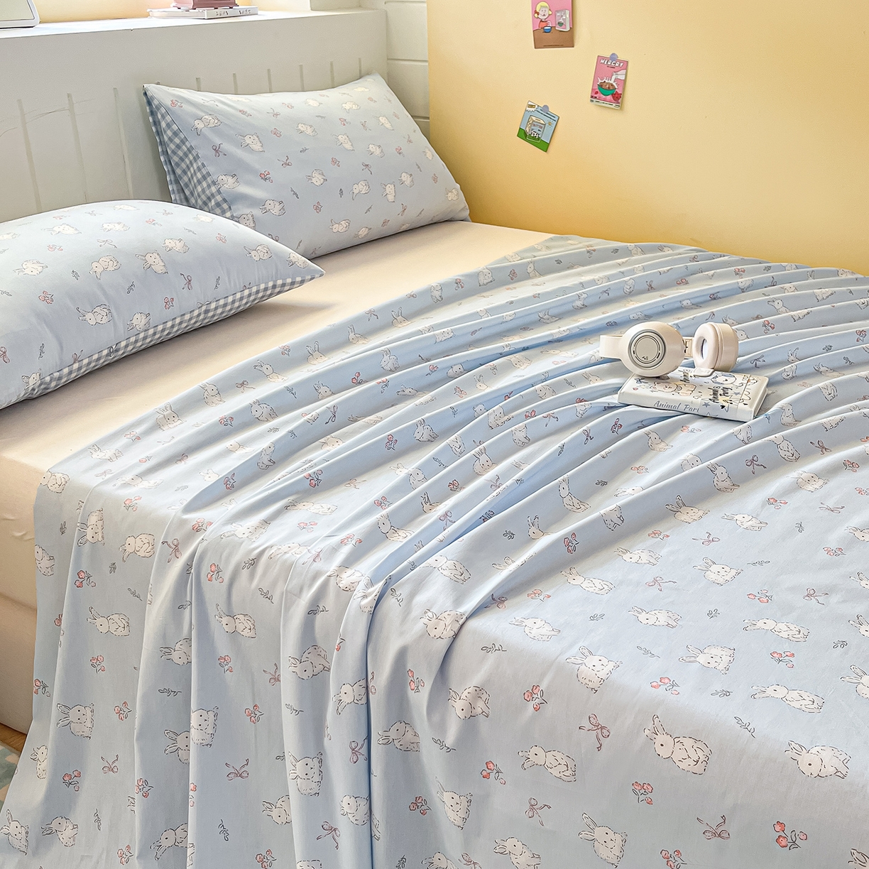 91家纺网 家纺一手货源 找家纺 瑞莱 2026新款纯棉全棉单品印花卡通床单枕套系列 仙子