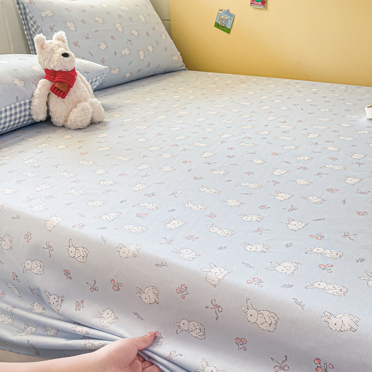 91家纺网 家纺一手货源 找家纺 瑞莱 2026新款纯棉全棉单品印花卡通床单枕套系列 仙子