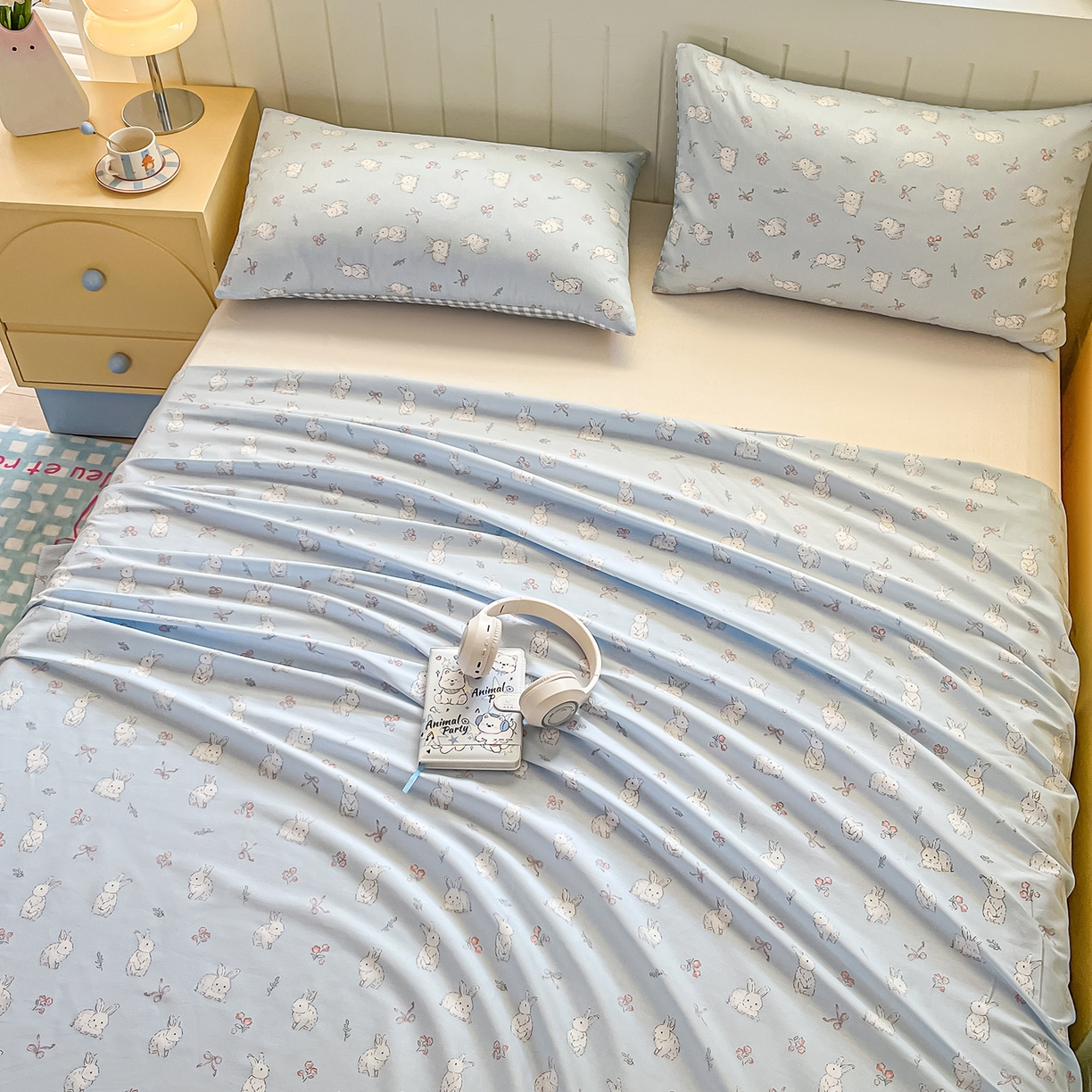 91家纺网 家纺一手货源 找家纺 瑞莱 2026新款纯棉全棉单品印花卡通床单枕套系列 仙子