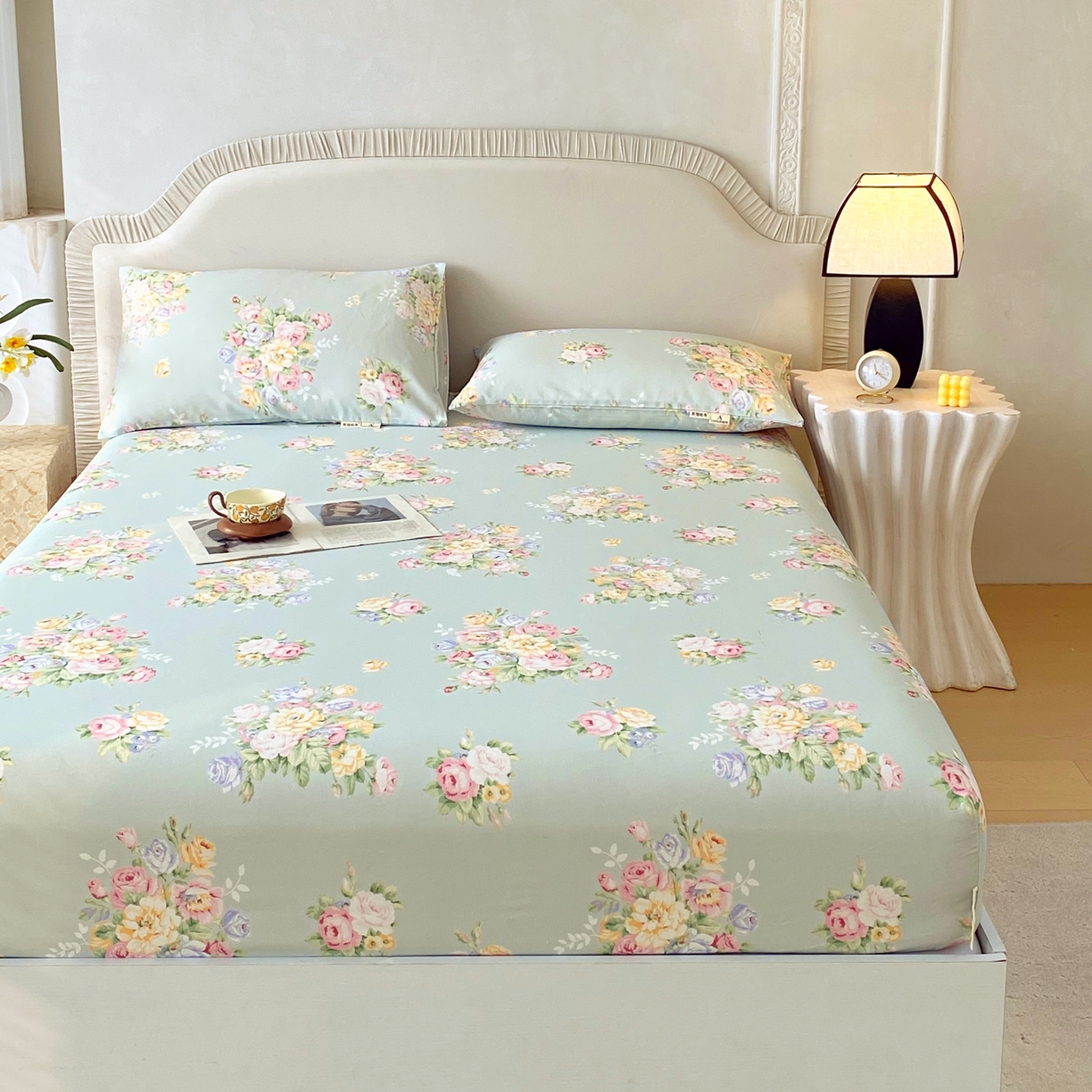 91家纺网 家纺一手货源 找家纺 （总）春皖家纺 2026春夏新品简约款老粗布系列床笠品单床笠 床笠单件