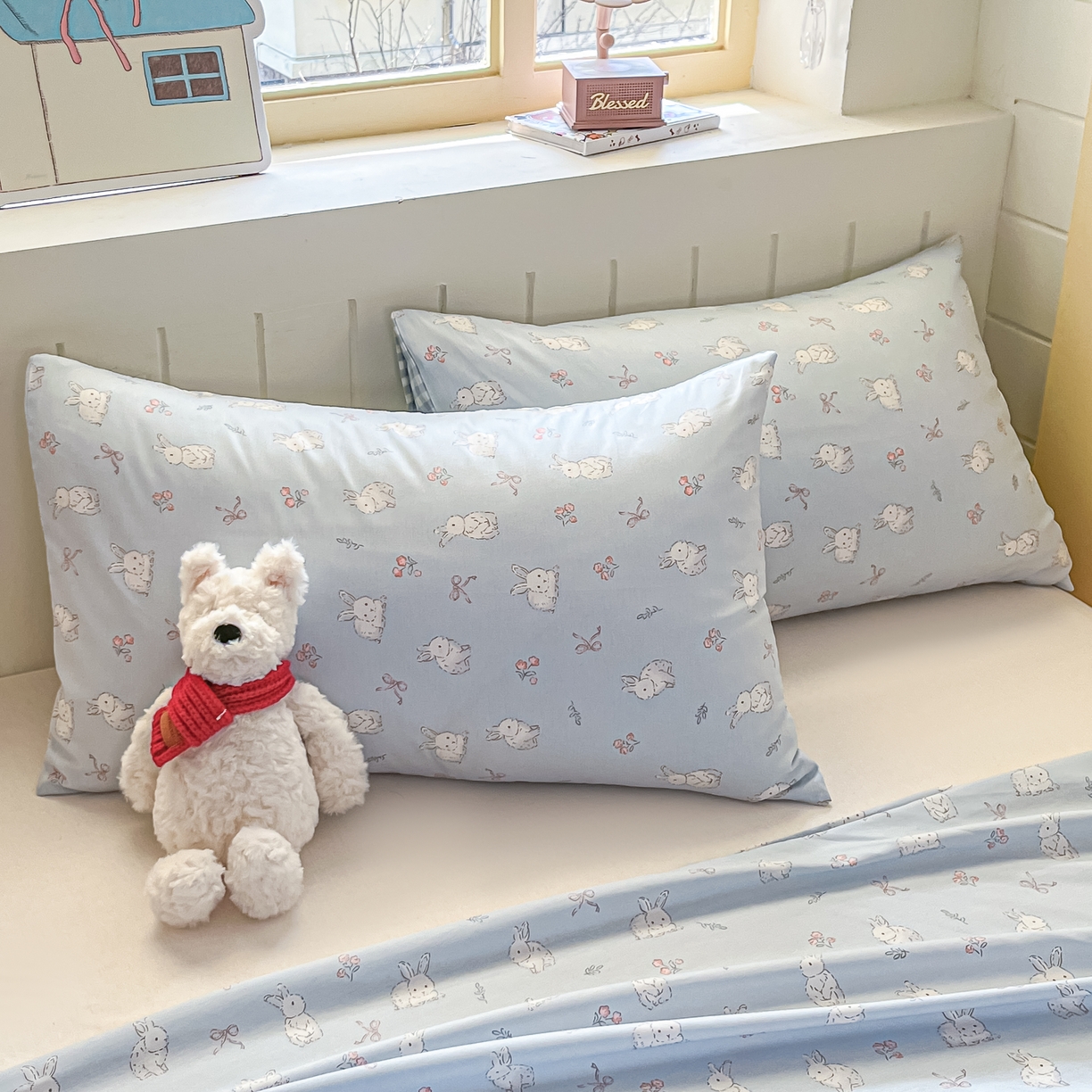 91家纺网 家纺一手货源 找家纺 瑞莱 2026新款纯棉全棉单品印花卡通床单枕套系列 仙子