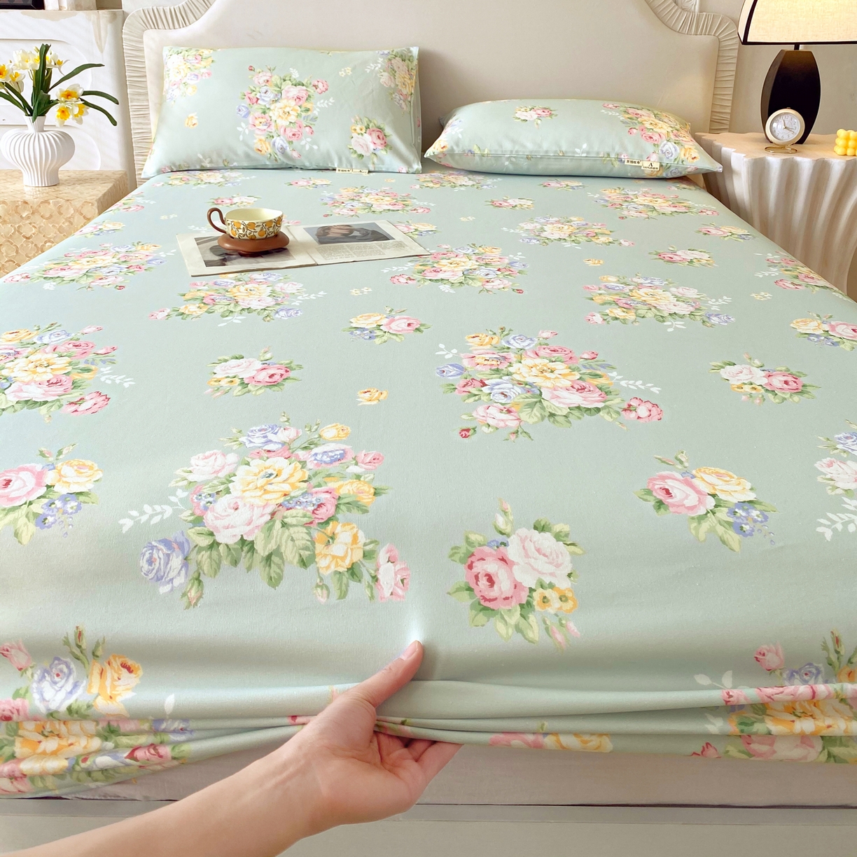 91家纺网 家纺一手货源 找家纺 （总）春皖家纺 2026春夏新品简约款老粗布系列床笠品单床笠 床笠单件