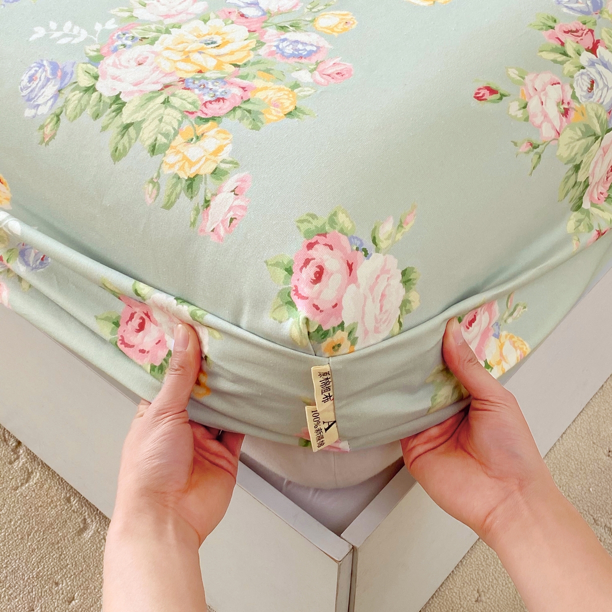 91家纺网 家纺一手货源 找家纺 （总）春皖家纺 2026春夏新品简约款老粗布系列床笠品单床笠 床笠单件