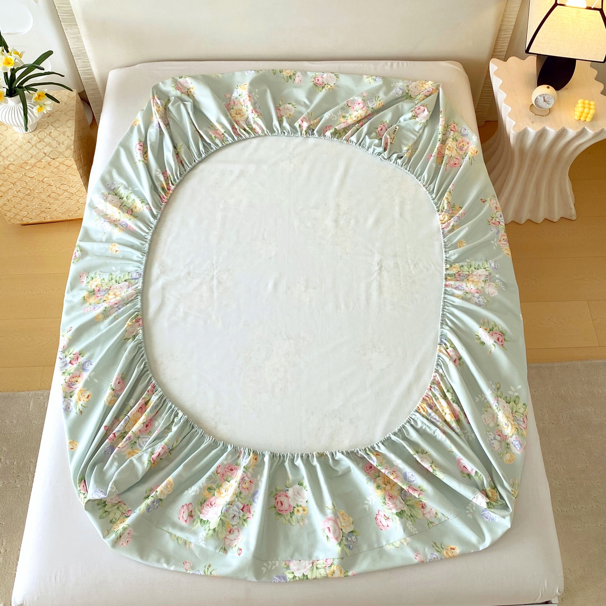 91家纺网 家纺一手货源 找家纺 （总）春皖家纺 2026春夏新品简约款老粗布系列床笠品单床笠 床笠单件