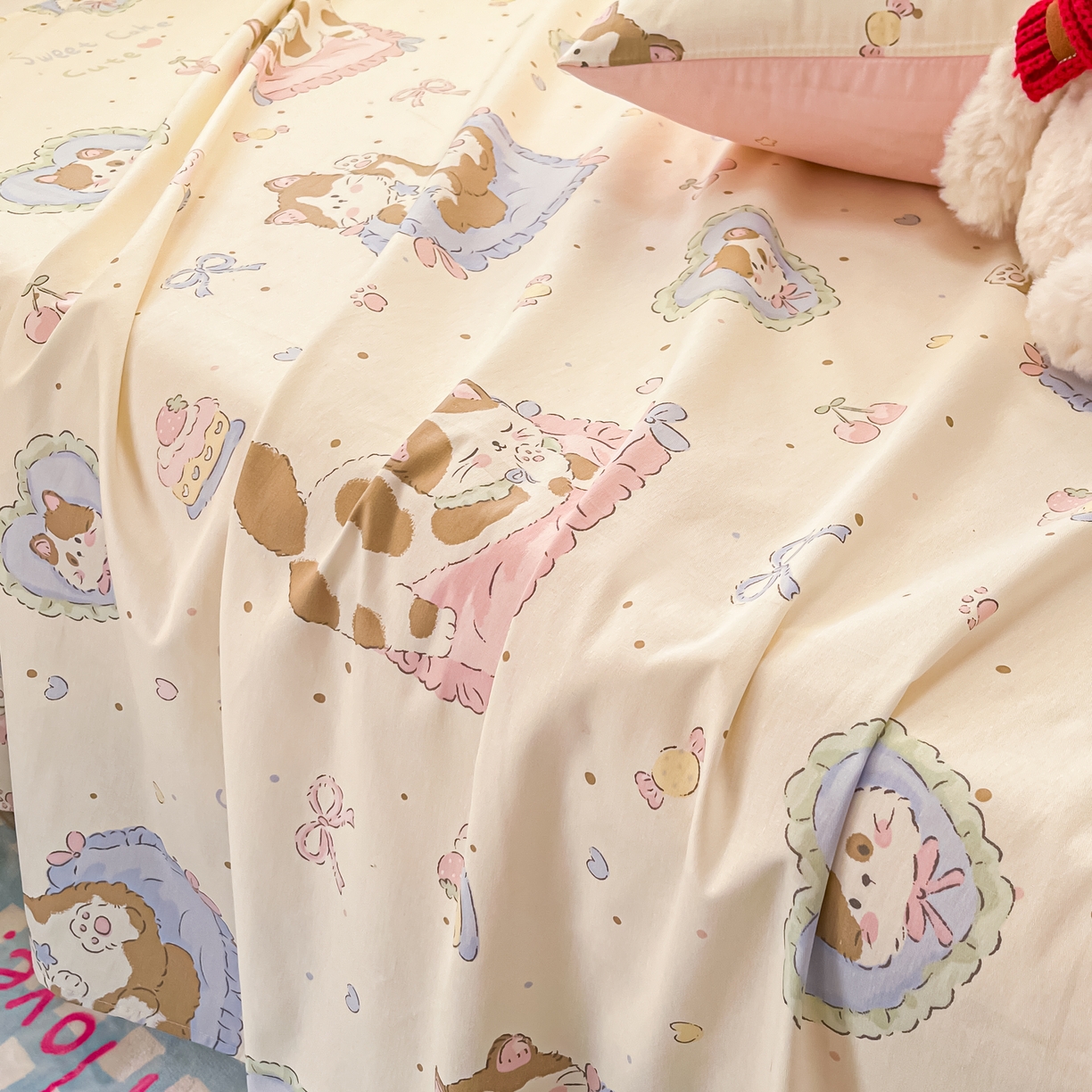 91家纺网 家纺一手货源 找家纺 （总）瑞莱 2026新款纯棉全棉单品印花卡通床单枕套系列