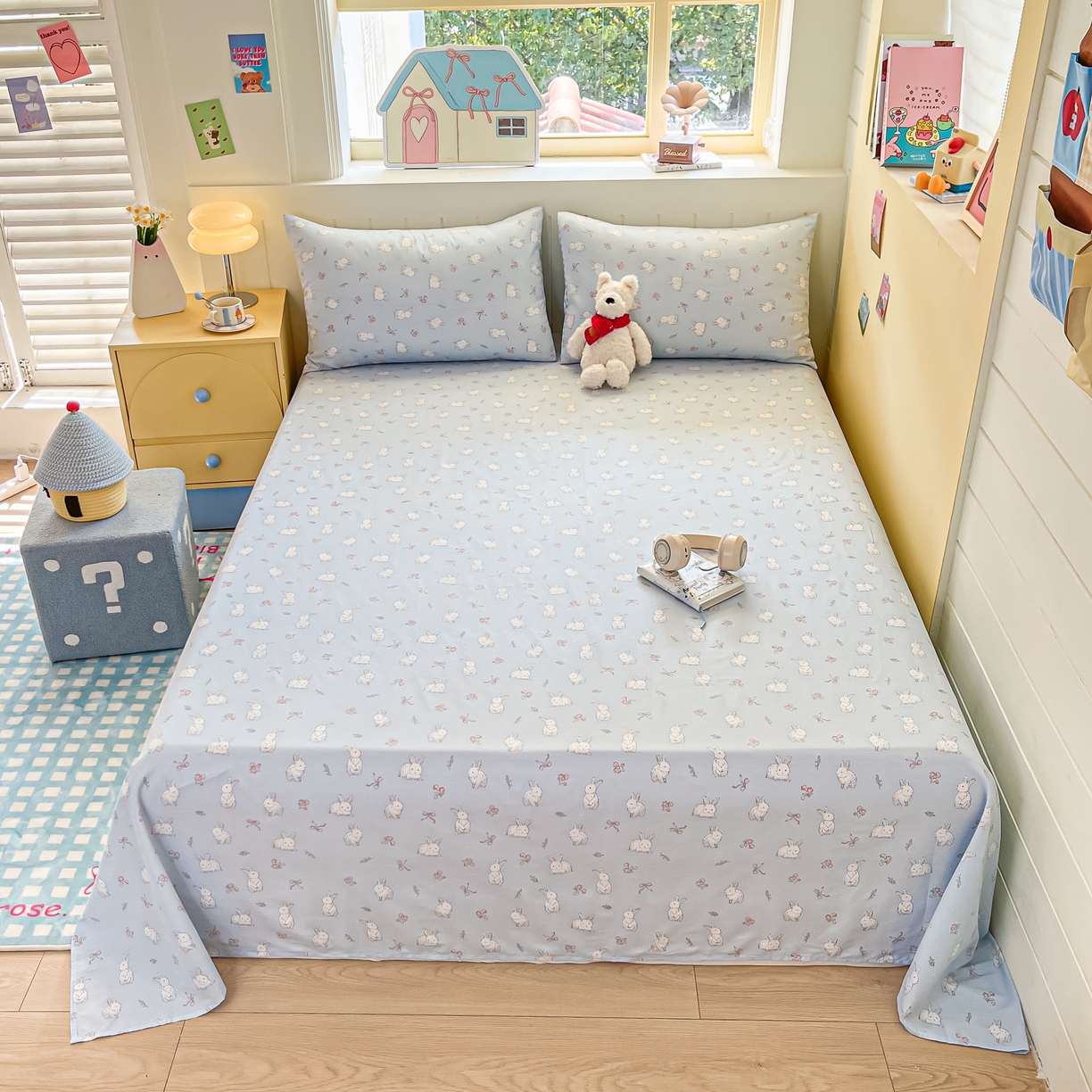 91家纺网 家纺一手货源 找家纺 瑞莱 2026新款纯棉全棉单品印花卡通床单枕套系列 仙子