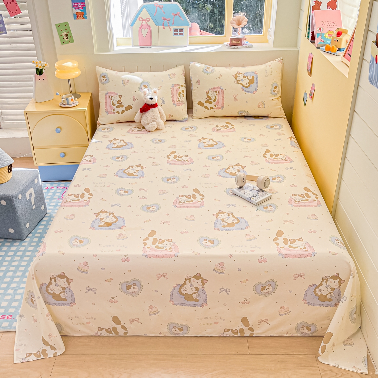 91家纺网 家纺一手货源 找家纺 （总）瑞莱 2026新款纯棉全棉单品印花卡通床单枕套系列