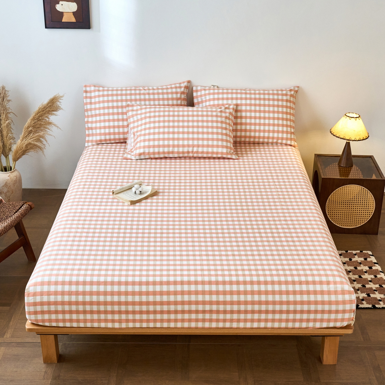 91家纺网 家纺一手货源 找家纺 （总）春皖家纺 2026春夏新品简约款老粗布系列床笠品单床笠 床笠单件