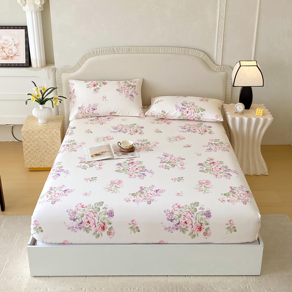 91家纺网 家纺一手货源 找家纺 （总）春皖家纺 2026春夏新品简约款老粗布系列床笠品单床笠 床笠单件