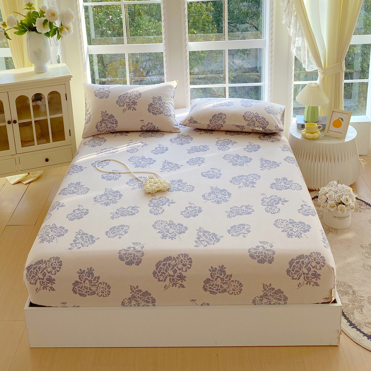 91家纺网 家纺一手货源 找家纺 （总）春皖家纺 2026春夏新品简约款老粗布系列床笠品单床笠 床笠单件