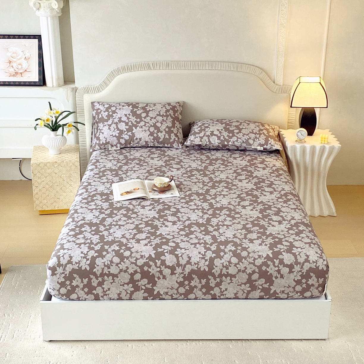 91家纺网 家纺一手货源 找家纺 （总）春皖家纺 2026春夏新品简约款老粗布系列床笠品单床笠 床笠单件