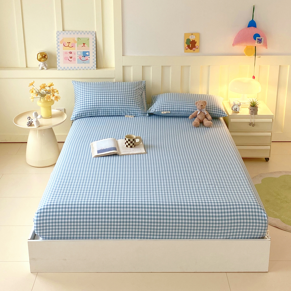 91家纺网 家纺一手货源 找家纺 （总）春皖家纺 2026春夏新品简约款老粗布系列床笠品单床笠 床笠单件