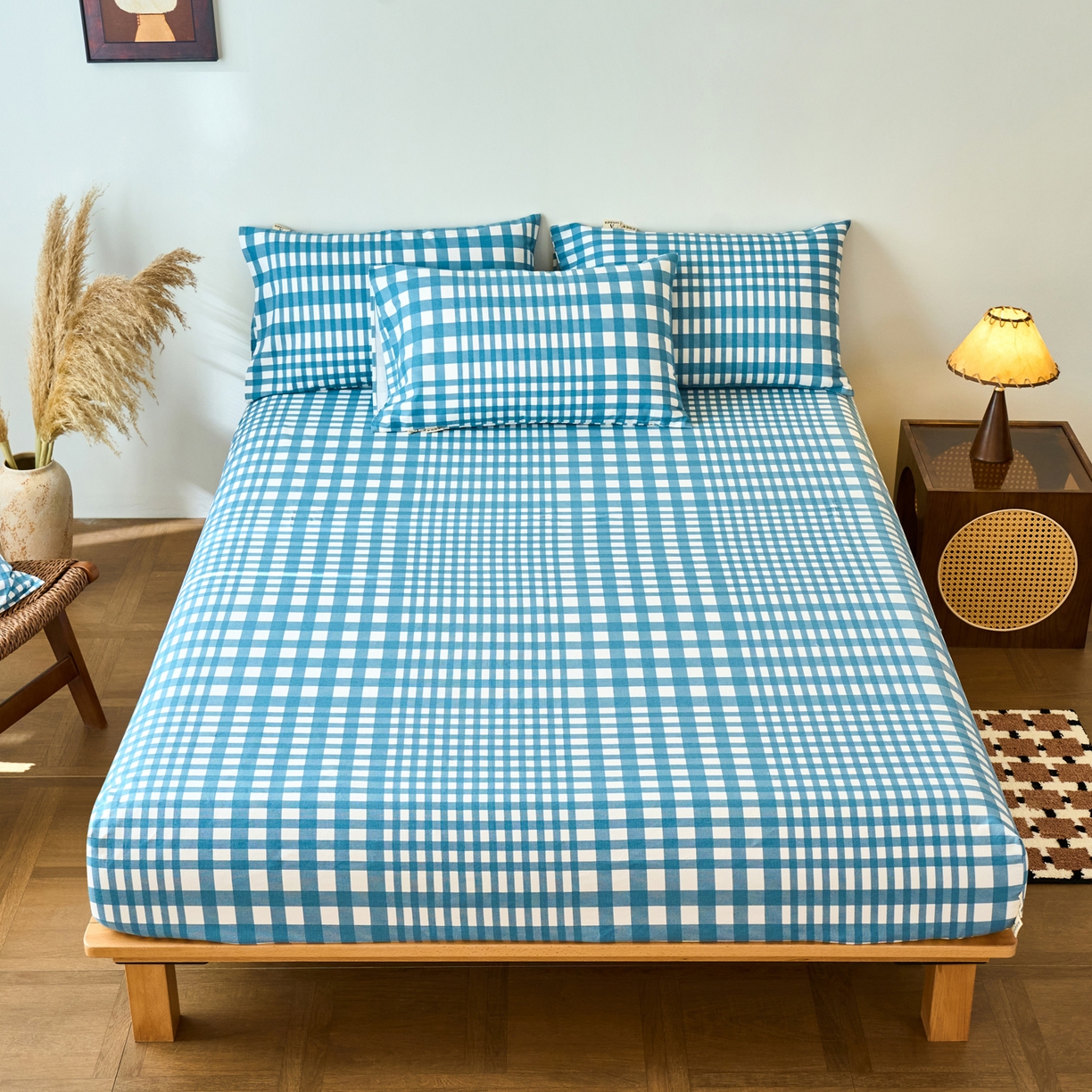 91家纺网 家纺一手货源 找家纺 （总）春皖家纺 2026春夏新品简约款老粗布系列床笠品单床笠 床笠单件