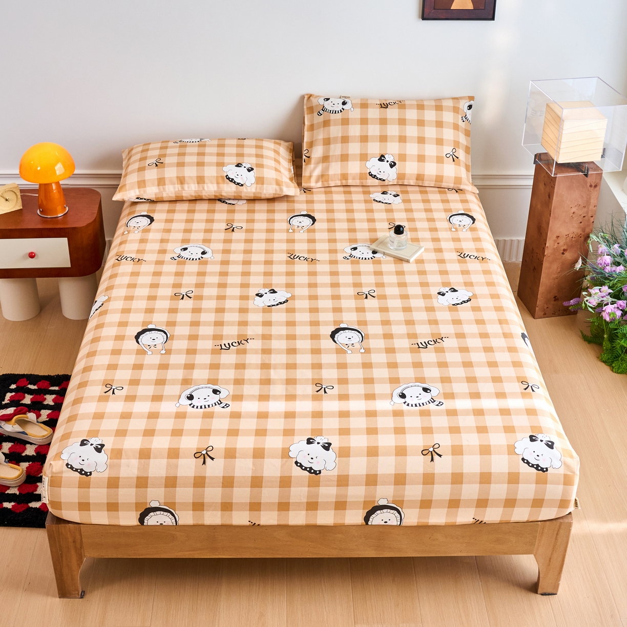 91家纺网 家纺一手货源 找家纺 （总）春皖家纺 2026春夏新品简约款老粗布系列床笠品单床笠 床笠单件