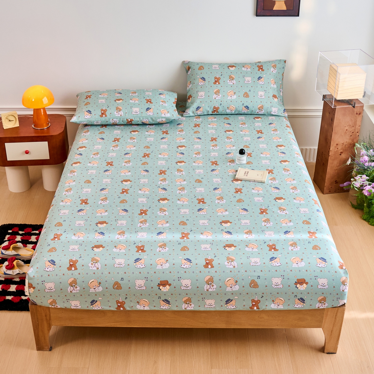 91家纺网 家纺一手货源 找家纺 （总）春皖家纺 2026春夏新品简约款老粗布系列床笠品单床笠 床笠单件