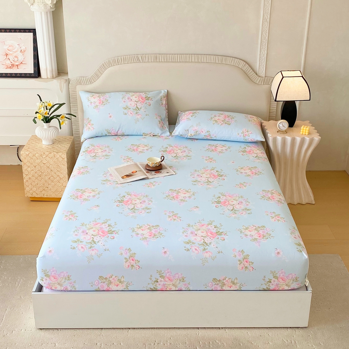 91家纺网 家纺一手货源 找家纺 （总）春皖家纺 2026春夏新品简约款老粗布系列床笠品单床笠 床笠单件