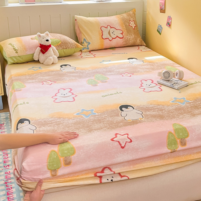 91家纺网 家纺一手货源 找家纺 （总）瑞莱 2026新款纯棉全棉单品印花卡通床笠枕套系列