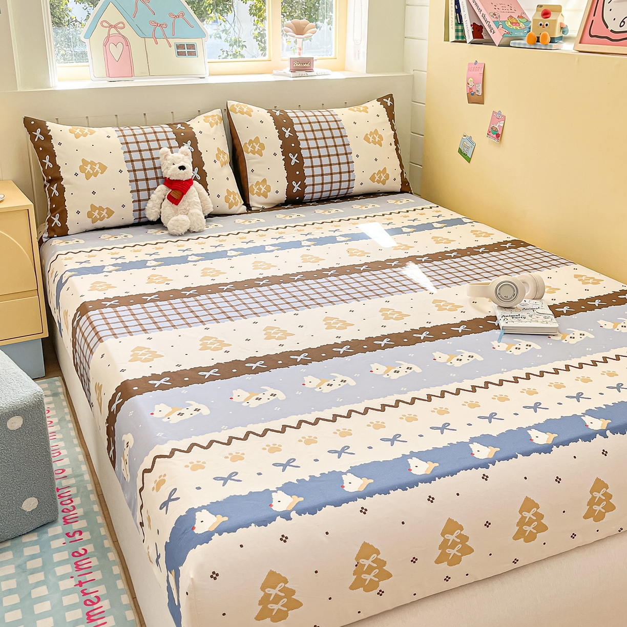 91家纺网 家纺一手货源 找家纺 （总）瑞莱 2026新款纯棉全棉单品印花卡通床笠枕套系列