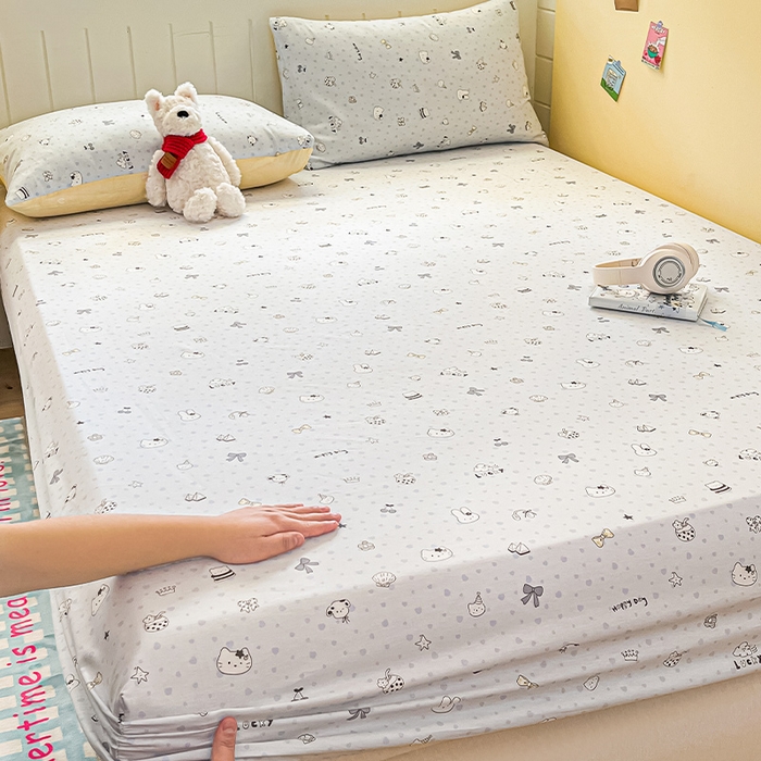 瑞莱 2026新款纯棉全棉单品印花卡通床笠枕套系列 童话