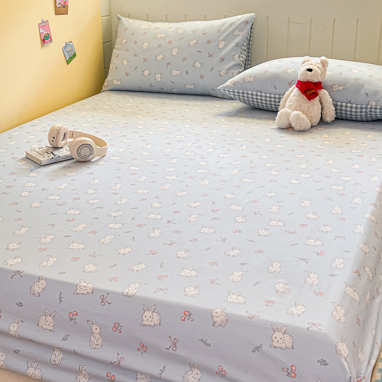 91家纺网 家纺一手货源 找家纺 瑞莱 2026新款纯棉全棉单品印花卡通床笠枕套系列 仙子