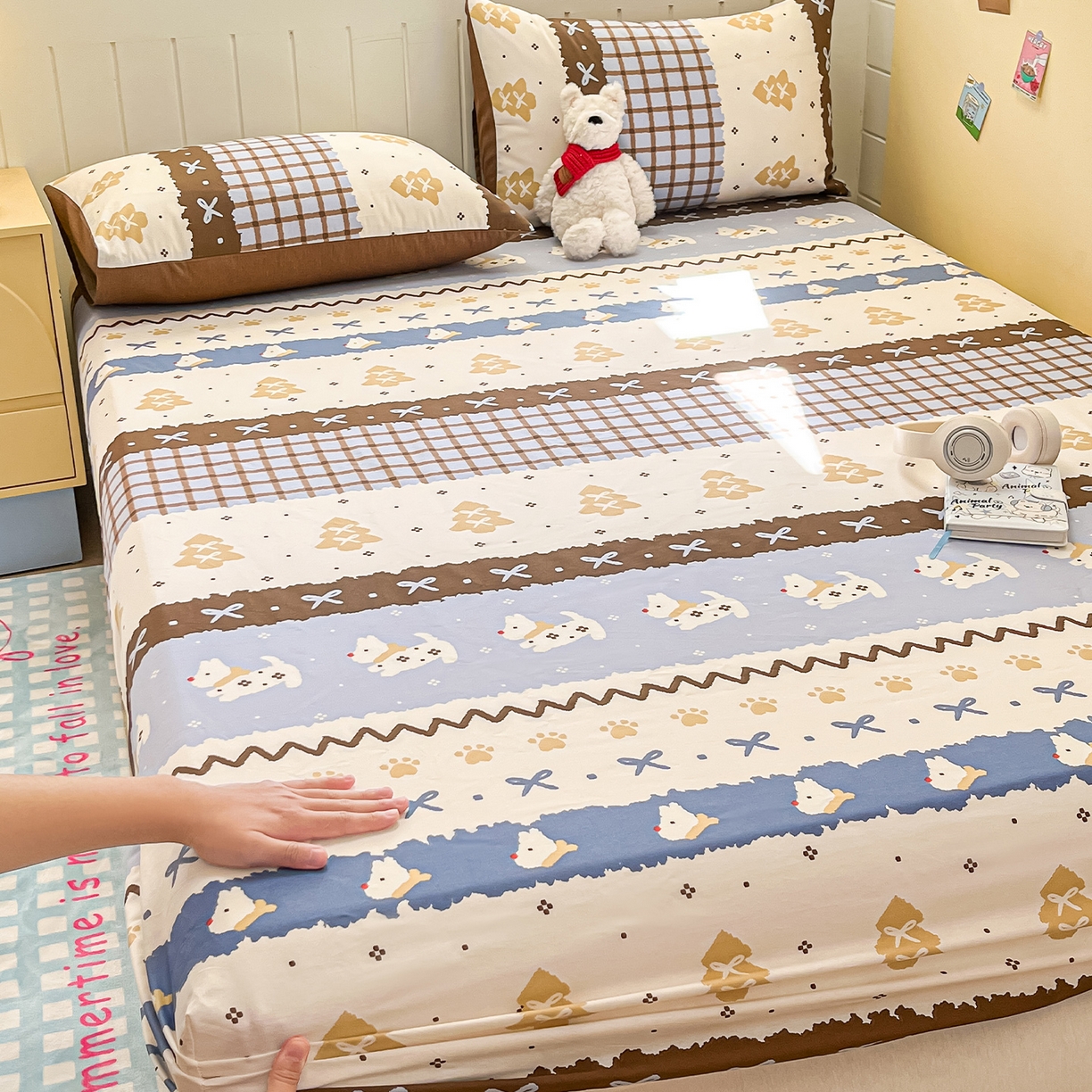 91家纺网 家纺一手货源 找家纺 （总）瑞莱 2026新款纯棉全棉单品印花卡通床笠枕套系列