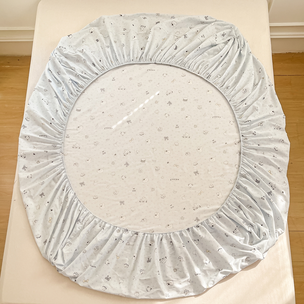 91家纺网 家纺一手货源 找家纺 瑞莱 2026新款纯棉全棉单品印花卡通床笠枕套系列 童话