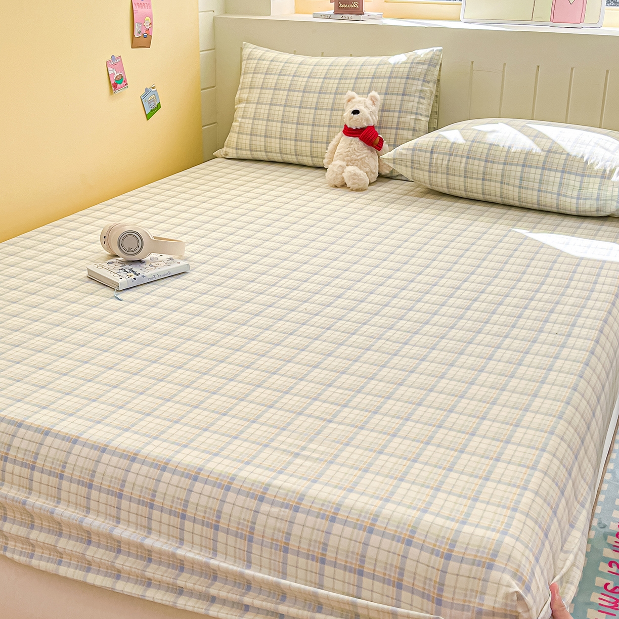 91家纺网 家纺一手货源 找家纺 瑞莱 2026新款纯棉全棉单品印花卡通床笠枕套系列 五线格