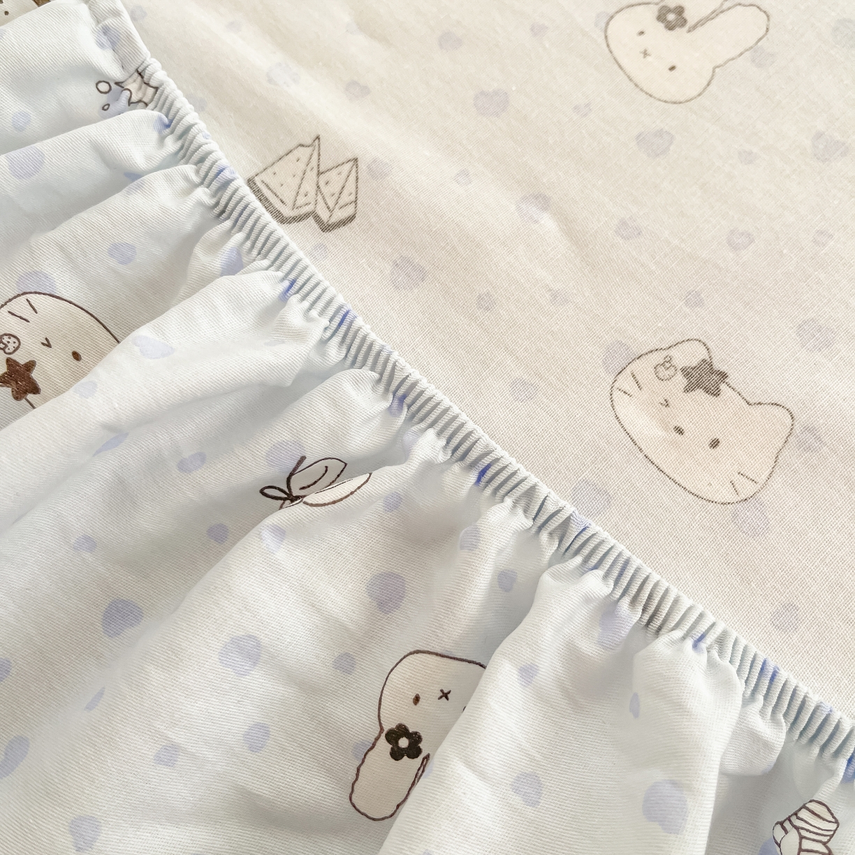 91家纺网 家纺一手货源 找家纺 瑞莱 2026新款纯棉全棉单品印花卡通床笠枕套系列 童话